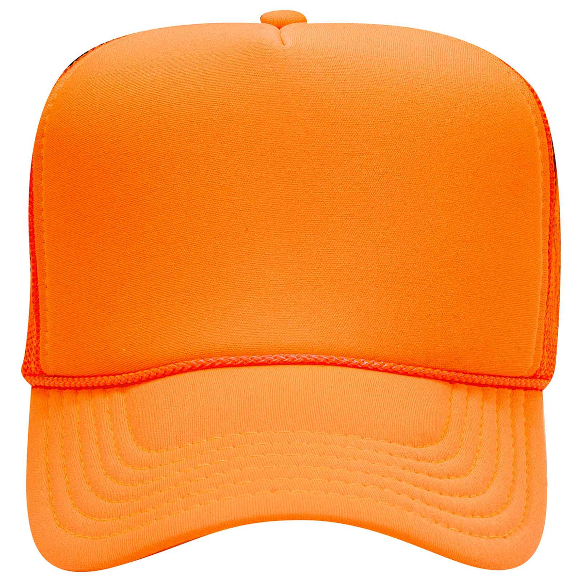 OTTO CAP Neon 5 Panel High Crown Mesh Back Trucker Hat 
