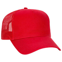 Load image into Gallery viewer, OTTO CAP 5 Panel Low Profile Mesh Back Trucker Hat - iBlankCaps.com - Blank Hats &amp; Caps Super Store
