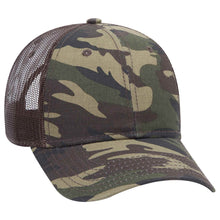 Load image into Gallery viewer, OTTO CAP Camouflage 6 Panel Low Profile Mesh Back Trucker Hat
