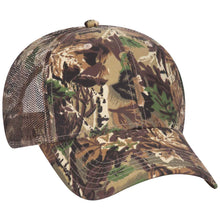 Load image into Gallery viewer, OTTO CAP Camouflage 6 Panel Low Profile Mesh Back Trucker Hat
