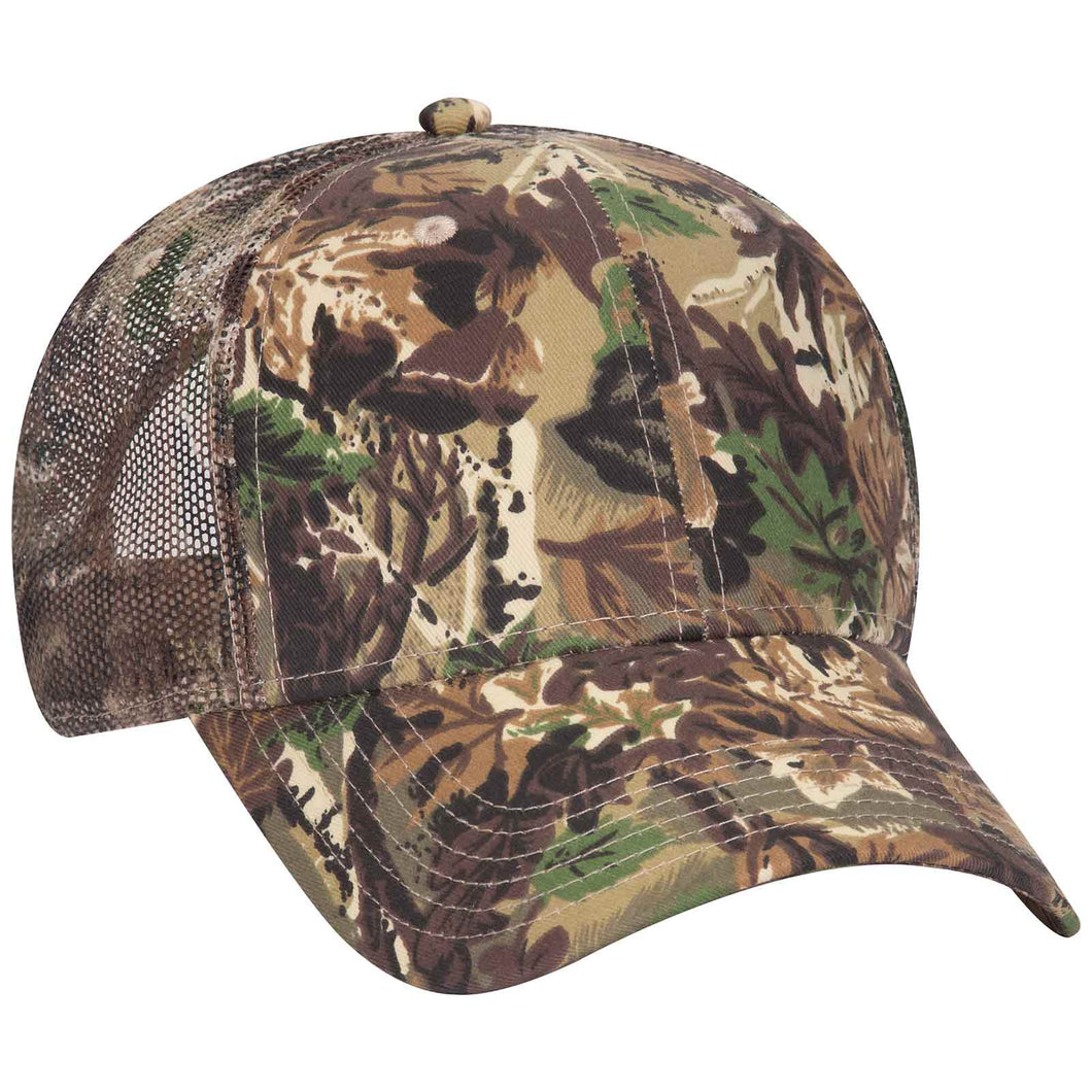 OTTO CAP Camouflage 6 Panel Low Profile Mesh Back Trucker Hat