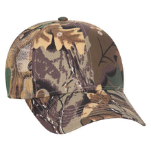 Load image into Gallery viewer, OTTO CAP Camouflage 6 Panel Low Profile Mesh Back Trucker Hat
