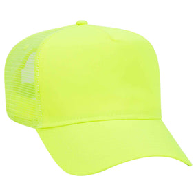 OTTO CAP Neon 5 Panel Mid Profile Mesh Back Trucker Hat