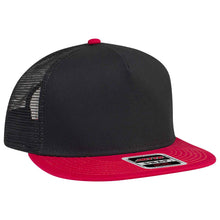 Load image into Gallery viewer, OTTO CAP &quot;OTTO SNAP&quot; 5 Panel Mid Profile Mesh Back Trucker Snapback Hat - iBlankCaps.com - Blank Hats &amp; Caps Super Store
