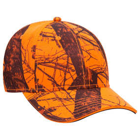 OTTO CAP Mossy Oak Camouflage Superior Polyester Twill Sandwich Visor 6 Panel Low Profile Baseball Cap