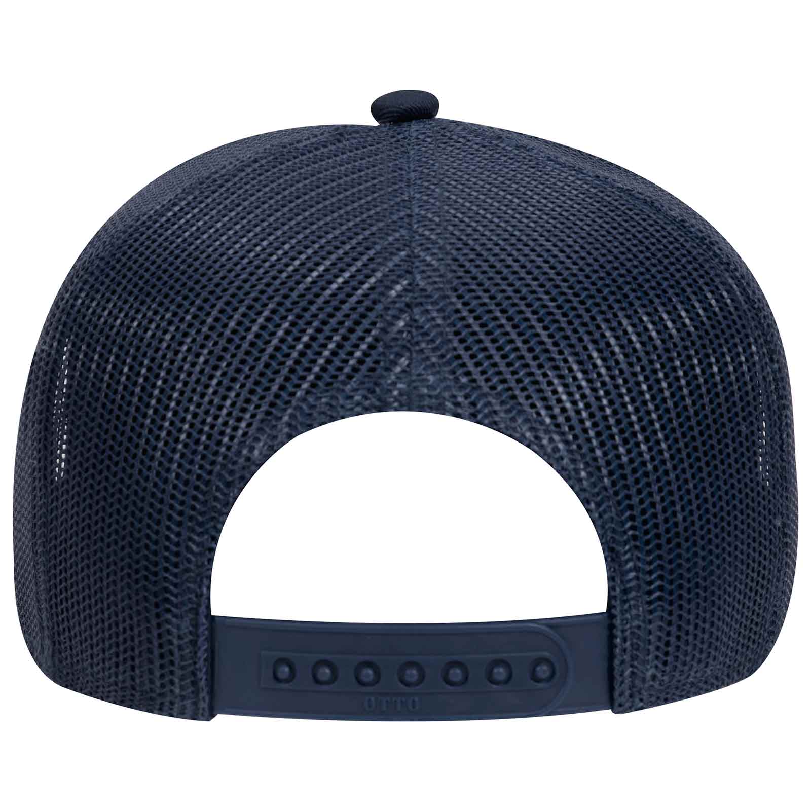 Otto Cap 5 Panel High Crown Mesh Back Trucker Hat Navy