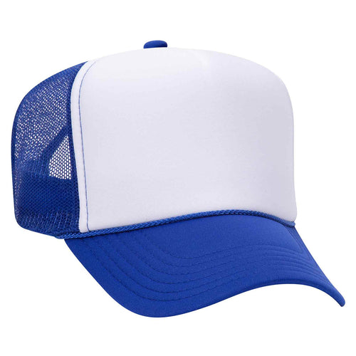 OTTO CAP 5 Panel High Crown Mesh Back Trucker Hat - iBlankCaps.com - Blank Hats & Caps Super Store