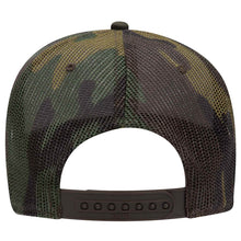 Load image into Gallery viewer, OTTO CAP Camouflage 5 Panel Mid Crown Mesh Back Trucker Hat
