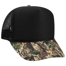 Load image into Gallery viewer, OTTO CAP Camouflage 5 Panel High Crown Mesh Back Trucker Hat
