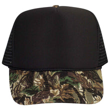 Load image into Gallery viewer, OTTO CAP Camouflage 5 Panel High Crown Mesh Back Trucker Hat
