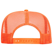 Load image into Gallery viewer, OTTO CAP Neon 5 Panel High Crown Mesh Back Trucker Hat
