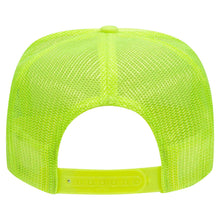 Load image into Gallery viewer, OTTO CAP Neon 5 Panel High Crown Mesh Back Trucker Hat
