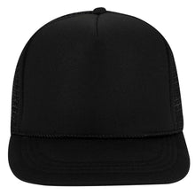 Load image into Gallery viewer, OTTO CAP Youth 5 Panel High Crown Mesh Back Trucker Hat

