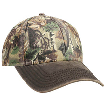 Load image into Gallery viewer, OTTO CAP Camouflage Garment Washed Cotton Blend Twill w/ Heavy Washed PU Coated Visor 6 Panel Low Profile Baseball Cap
